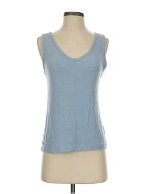 CAbi Light Blue Ribbed V-Neck Tank
